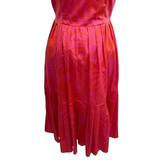 Corey Lynn Calter CHRISLEY DRESS-SHELL Flamingo Open Tie Back Medium New  $298